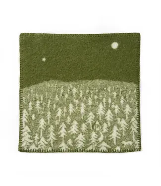 KLIPPAN PLAIDS •• Seat pad | House in the forest | Groen