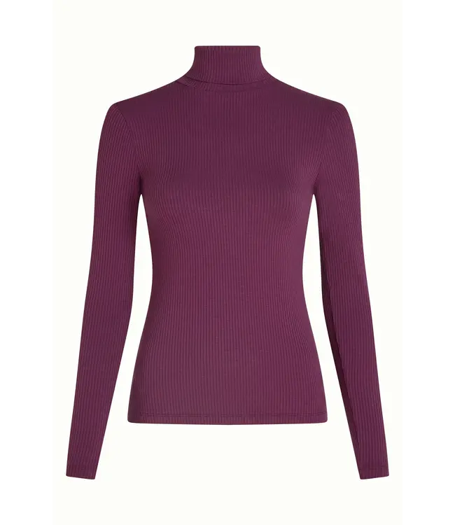 KING LOUIE •• Rollneck Top Uni Rib | Caspia Purple