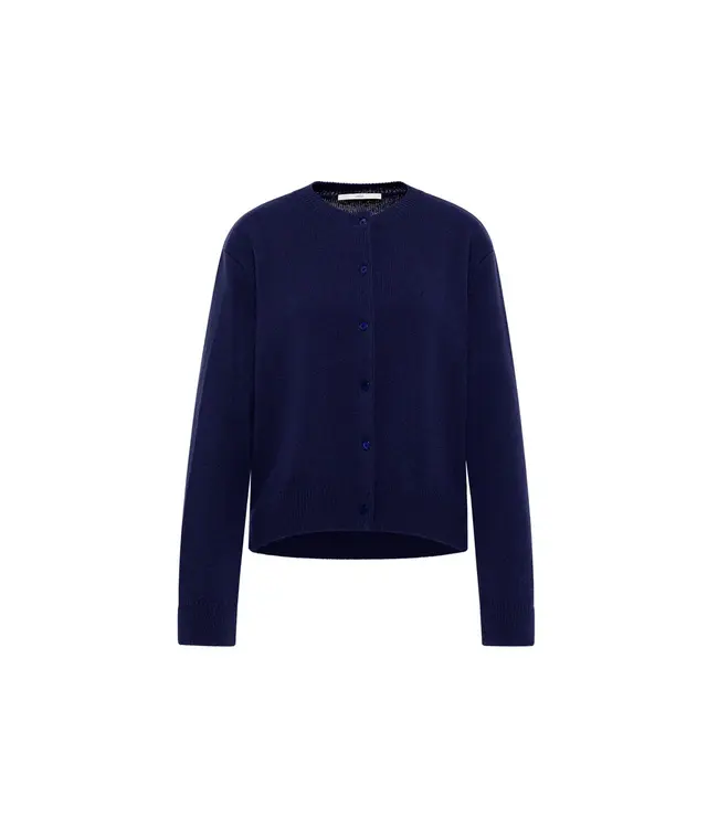 LANIUS •• Gebreid kort vest | purple blue melange