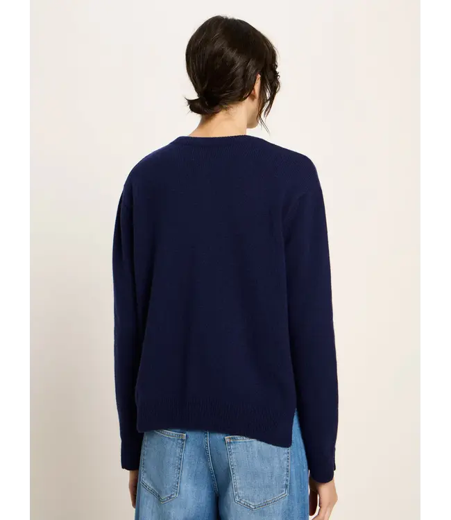 LANIUS •• Gebreid kort vest | purple blue melange