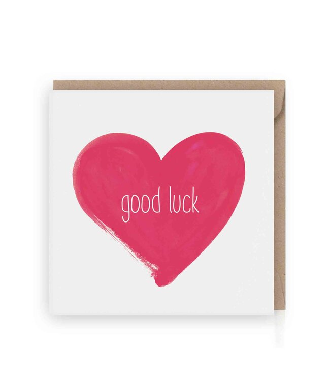 GRAFIQUELIEN Wenskaart Veel geluk / Good luck