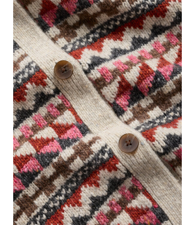 SEASALT CORNWALL •• Spencervest Dawson Pick Fairisle | Zig Zag Geo Red Sail