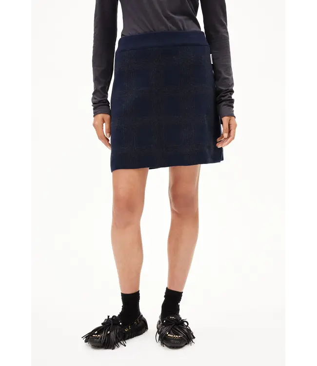 ARMEDANGELS •• Rok DAARLA Check | night sky-steel melange