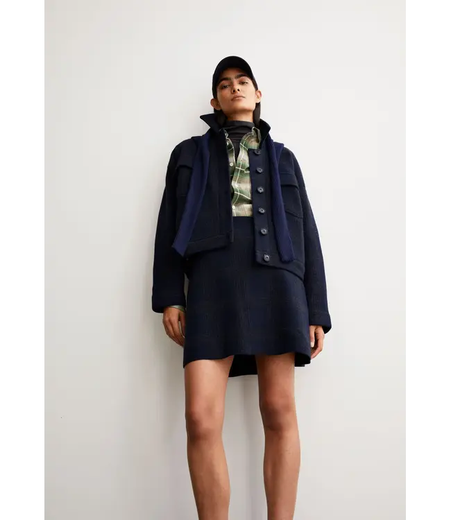 ARMEDANGELS •• Rok DAARLA Check | night sky-steel melange