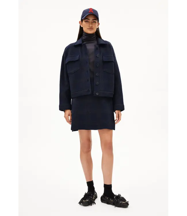 ARMEDANGELS •• Rok DAARLA Check | night sky-steel melange