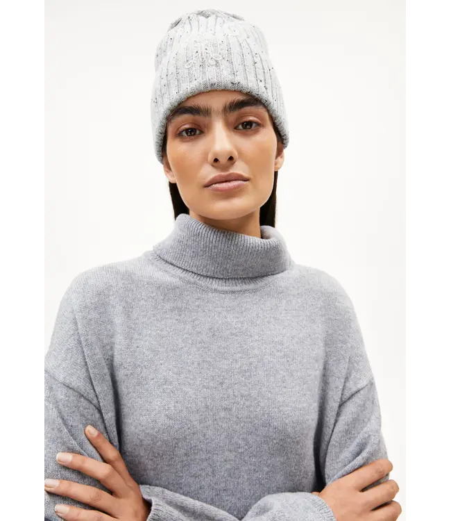 ARMEDANGELS •• ARADIAA jurk | gerecyclede wol-mix in Silver Melange