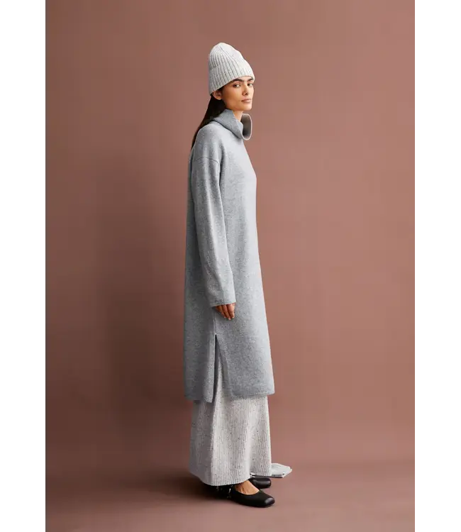 ARMEDANGELS •• ARADIAA jurk | gerecyclede wol-mix in Silver Melange