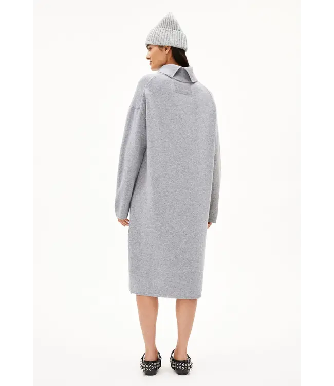 ARMEDANGELS •• ARADIAA jurk | gerecyclede wol-mix in Silver Melange