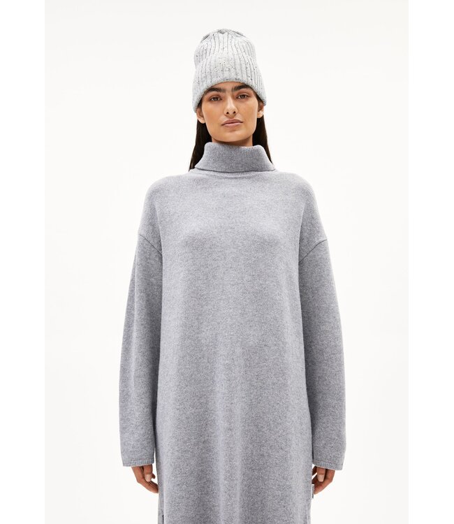 ARMEDANGELS •• ARADIAA jurk | gerecyclede wol-mix in Silver Melange