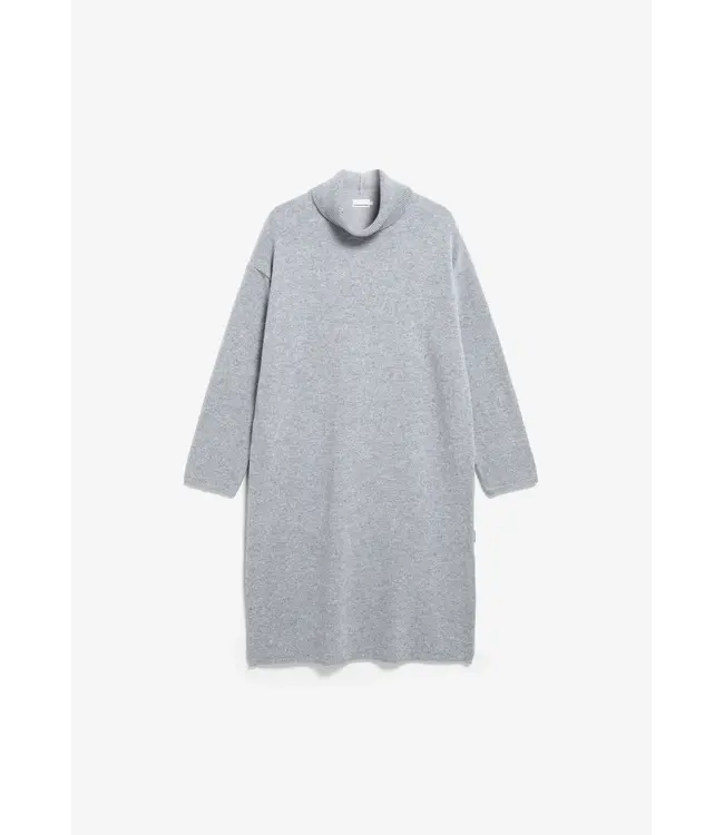 ARMEDANGELS •• ARADIAA jurk | gerecyclede wol-mix in Silver Melange