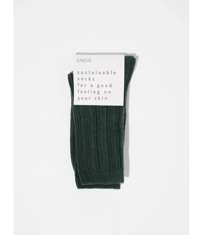 LANIUS •• Ribgebreide sokken | in grey melange,  bruin of forest melange