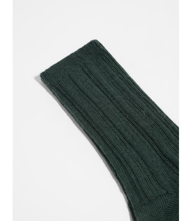 LANIUS •• Ribgebreide sokken | in grey melange,  bruin of forest melange