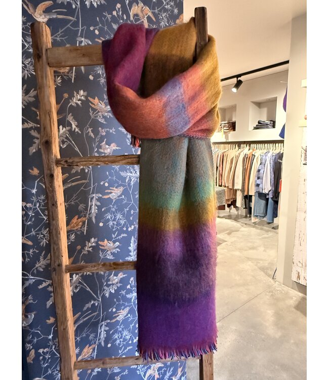 INTI Knitwear •• Brusched merino  Shawl large | Multi  -01