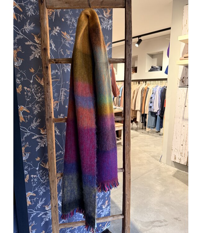 INTI Knitwear •• Brusched merino  Shawl large | Multi  -01