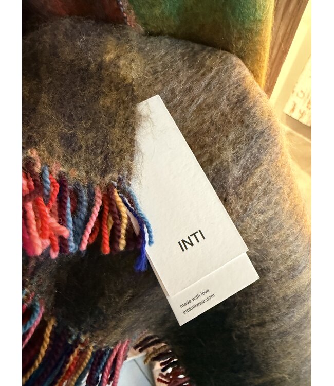INTI Knitwear •• Brusched merino  Shawl large | Multi  -01