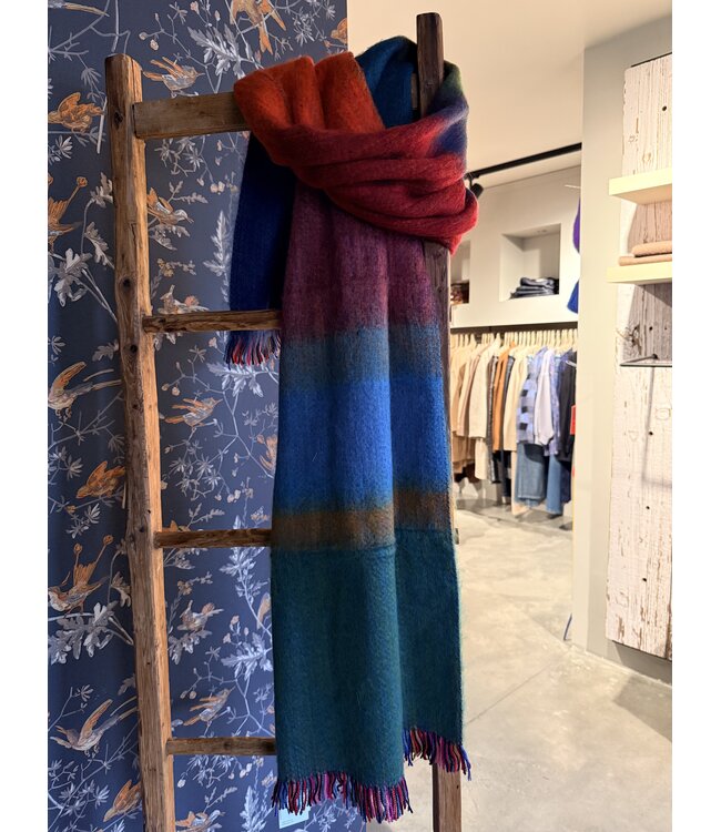 INTI Knitwear •• Brusched merino  Shawl large | Multi  -02