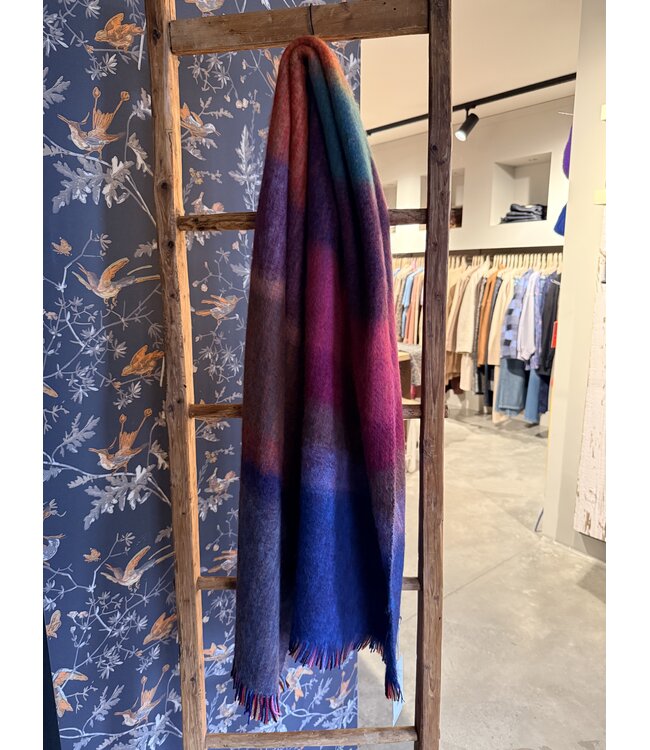 INTI Knitwear •• Brusched merino  Shawl large | Multi  -03