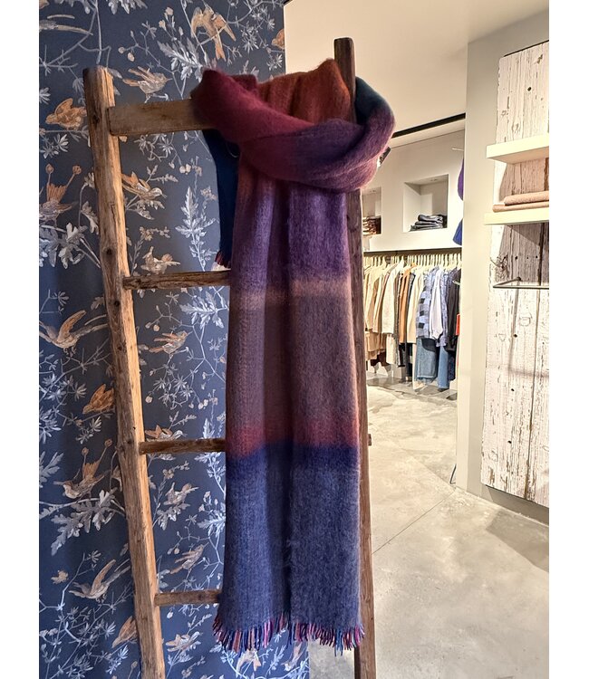 INTI Knitwear •• Brusched merino  Shawl large | Multi  -03