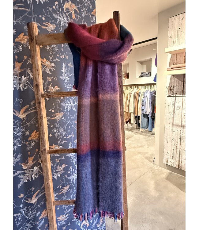 INTI Knitwear •• Brusched merino  Shawl large | Multi  -03