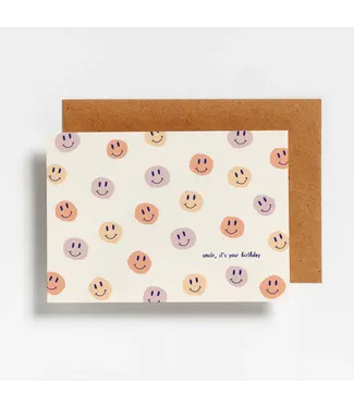 Hello August •• Postkaart | Smiley smile it's your birthday