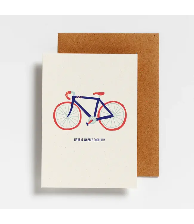 Hello August •• Postkaart | Have a wheely good day