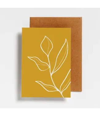 Hello August •• Postkaart | Leaf ocher