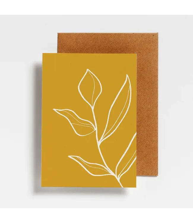 Hello August •• Postkaart | Leaf ocher