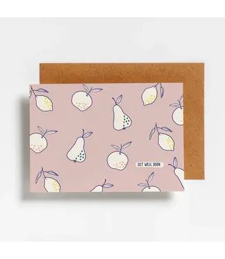 Hello August •• Postkaart | Get well soon fruit