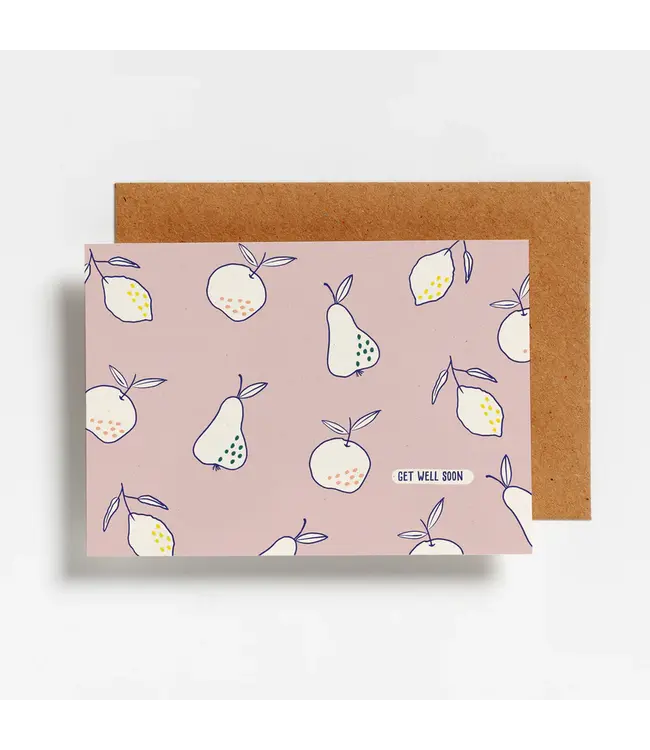 Hello August •• Postkaart | Get well soon fruit