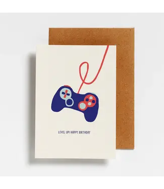 Hello August •• Postkaart | Level up! Happy birthday