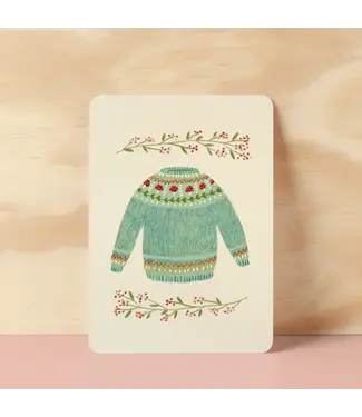 Illu-ster •• Ansichtkaart | Warm sweater