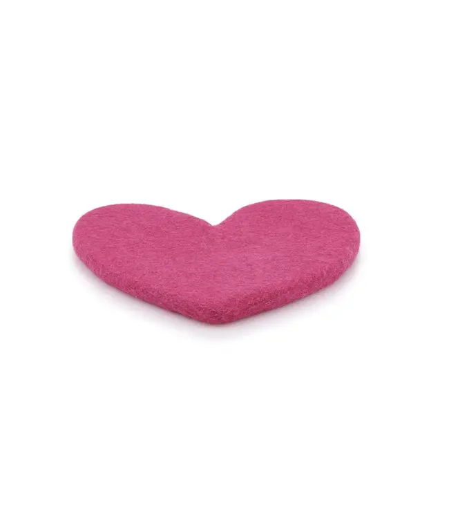SJAAL MET VERHAAL  •• Onderzetter/Hanger Hart Love Fuchsia