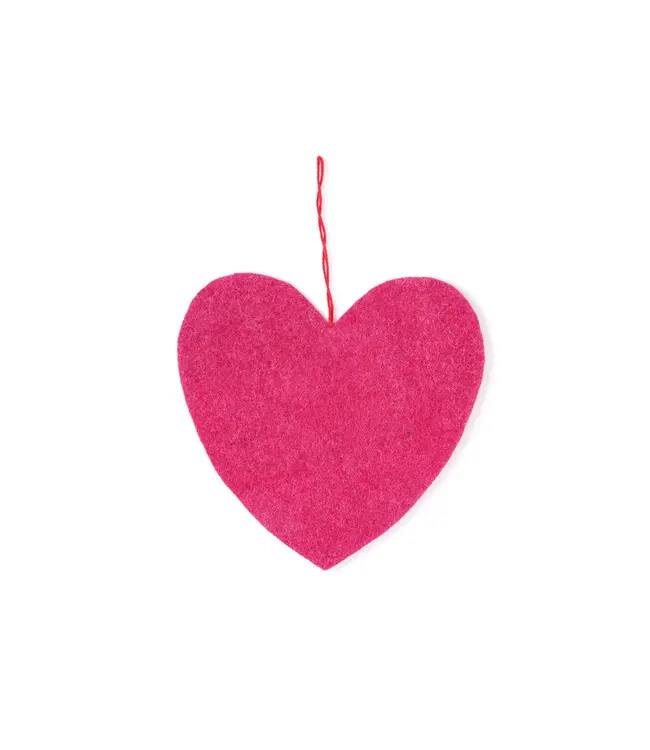 SJAAL MET VERHAAL  •• Hanger hart XL | Fuchsia en Rood