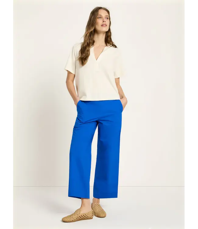 LANIUS •• Shirt met polo kraag OCS | Natural Undyed