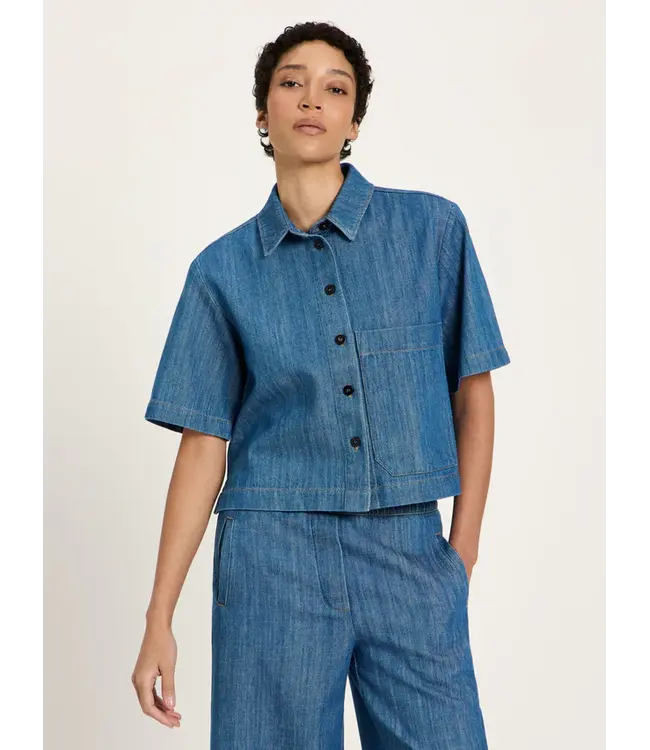 LANIUS •• Jeansshirt GOTS | Mid Blue Denim