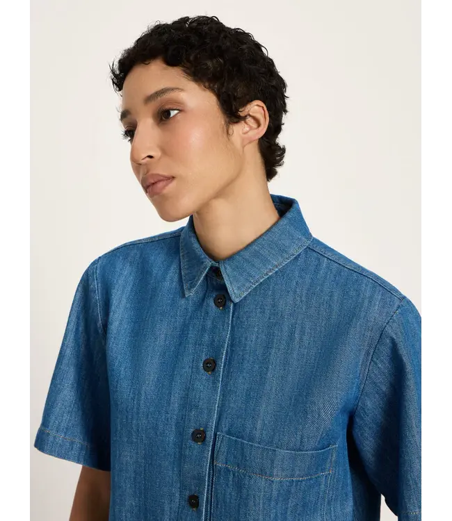 LANIUS •• Jeansshirt GOTS | Mid Blue Denim