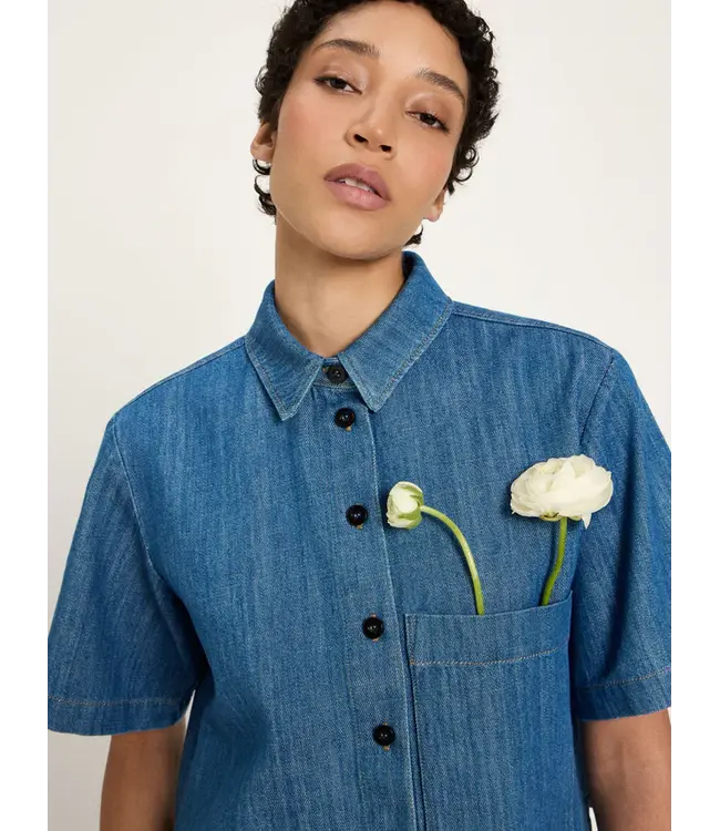 LANIUS •• Jeansshirt GOTS | Mid Blue Denim