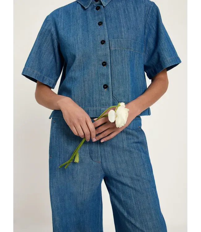 LANIUS •• Jeansshirt GOTS | Mid Blue Denim