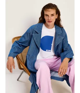 LANIUS •• Statement shirt GOTS | Lapis