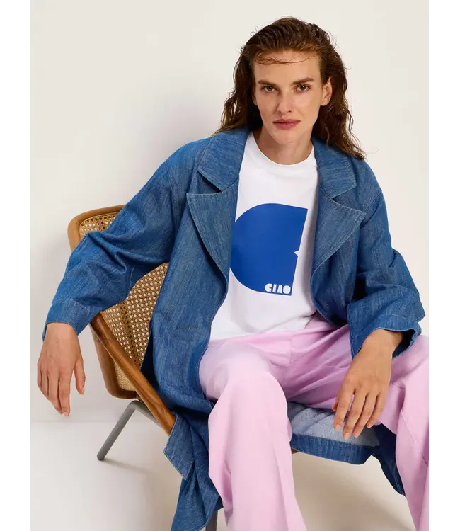 LANIUS •• Statement shirt GOTS | Lapis