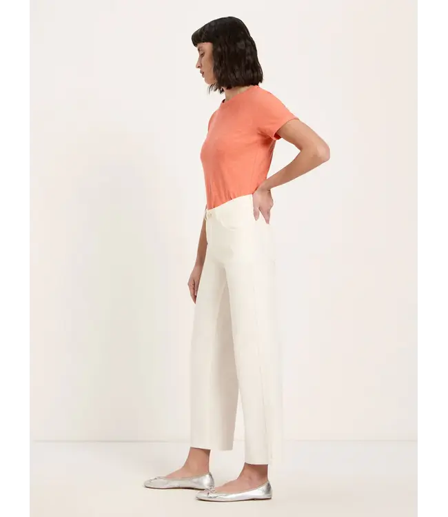 LANIUS •• Straight leg trousers GOTS | White | Hose mit geradem bein