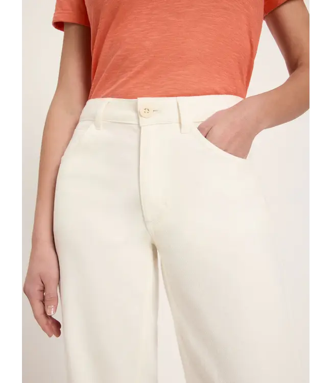 LANIUS •• Straight leg trousers GOTS | White | Hose mit geradem bein