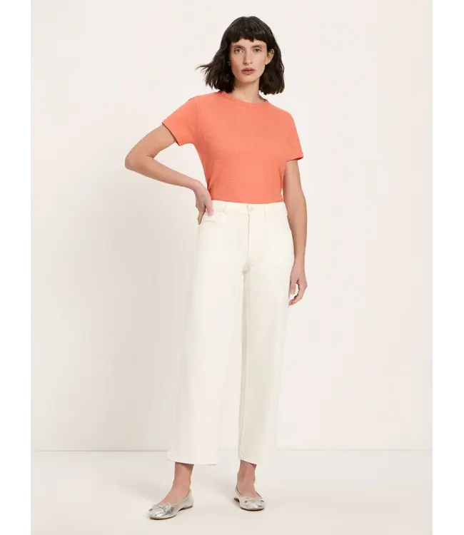 LANIUS •• Straight leg trousers GOTS | White | Hose mit geradem bein