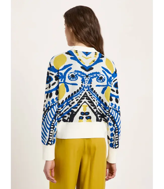 LANIUS •• Jacquard cardigan GOTS | Multicolour jacquard