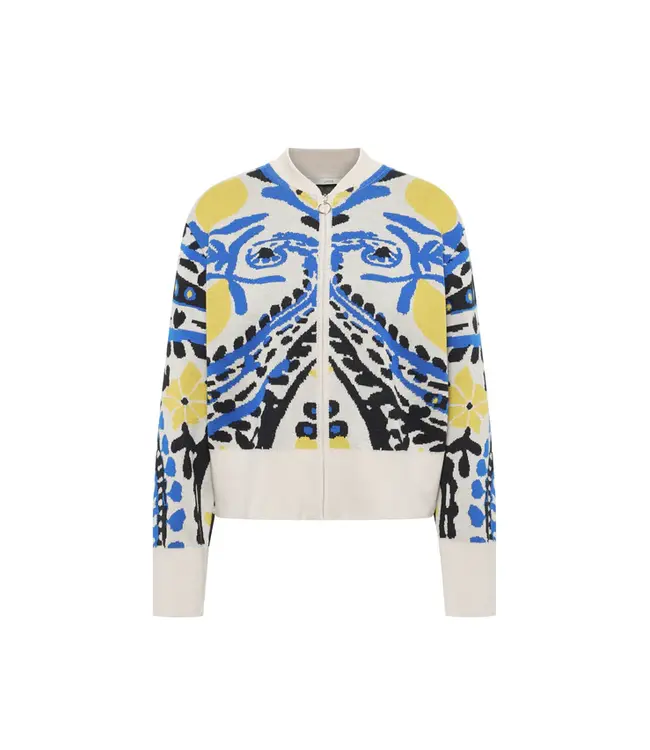 LANIUS •• Jacquard cardigan GOTS | Multicolour jacquard