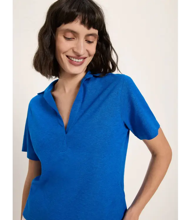 LANIUS •• Shirt met polo kraag OCS | Lapis