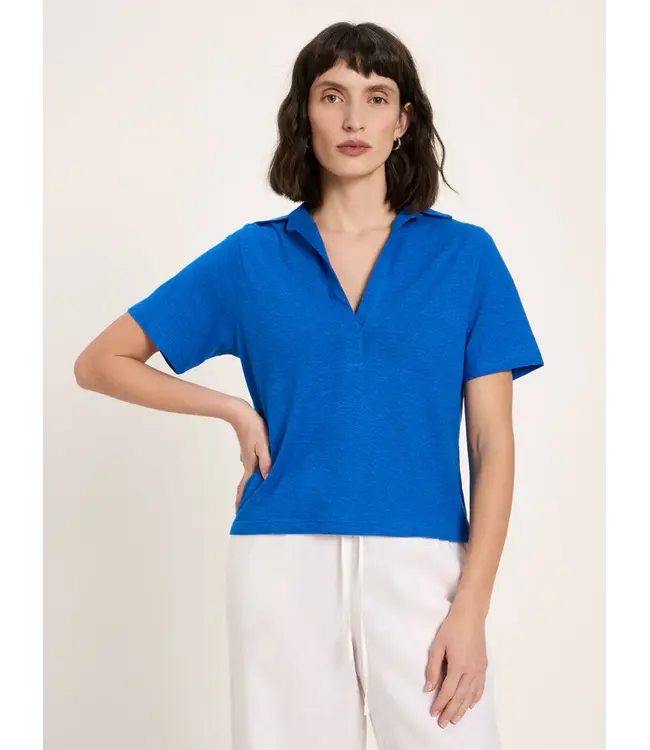 LANIUS •• Shirt met polo kraag OCS | Lapis