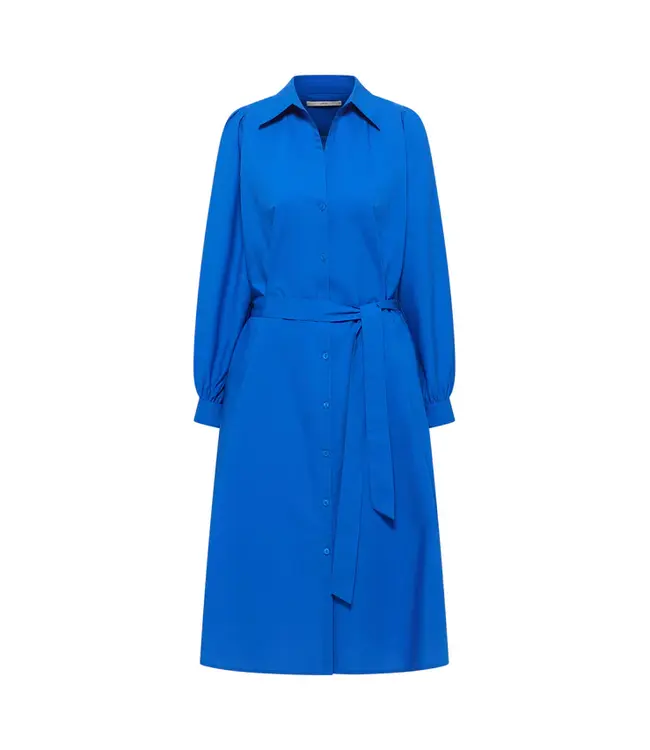 LANIUS •• Jurk met ruffels | Lapis | Kleid mit Kräuseln