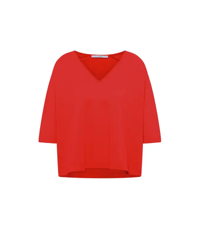 LANIUS •• Knitted shirt GOTS | Lava Red