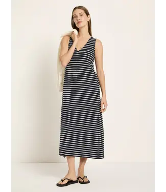 LANIUS •• Maxi Dress Sleeveless GOTS | Onyx/ Creme